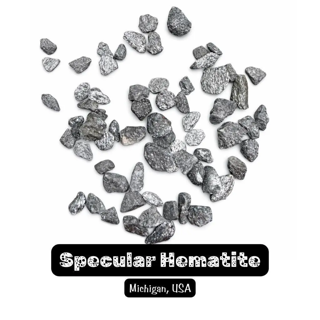 GEM JAR Specular Hematite - Several pcs - Natural Specularite from Michigan