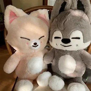 23-50cm Skzoo Plush Toy Wolfchan Kawaii Cartoon Stuffed Animal Plushie Doll Large Size Stray kids Plush Sleeping Pillow Gift