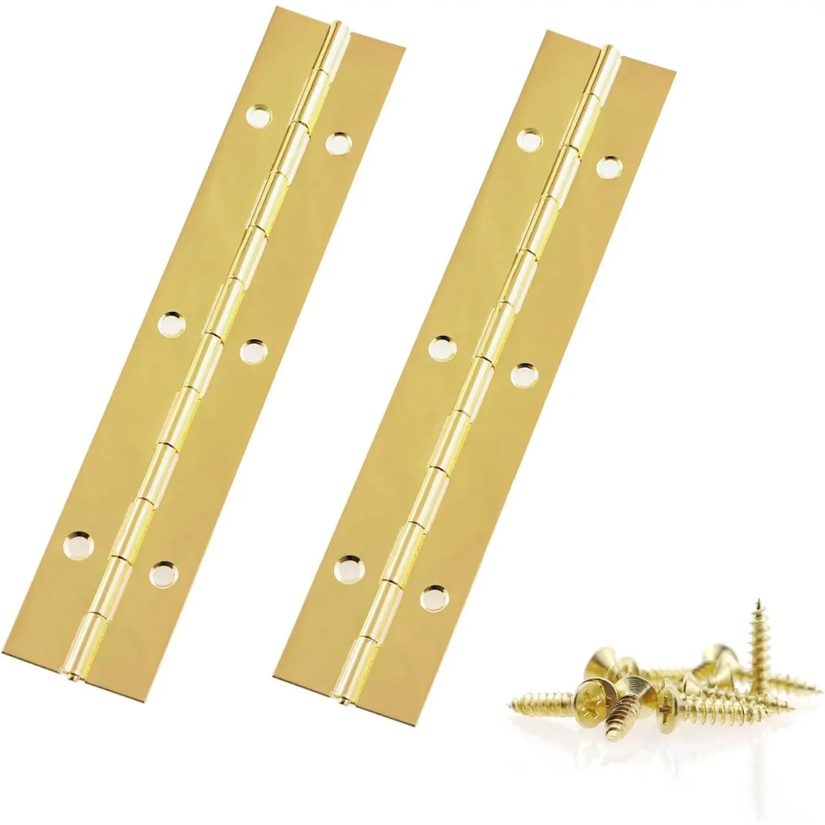 Stainless Steel Heavy Duty Piano Hinges for Cabinet Door, Table, Chair, Wooden Box-with Installation Screws, Suitable for Wooden Furniture