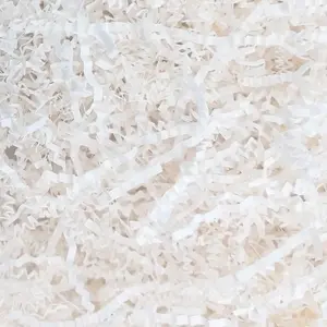 Basket Stuffing White Crinkle Shredded Paper 1/2 LB  Box Easter Filler Cut Baskets Paper Grass for Packing Shipping Decorations Boxes Craft