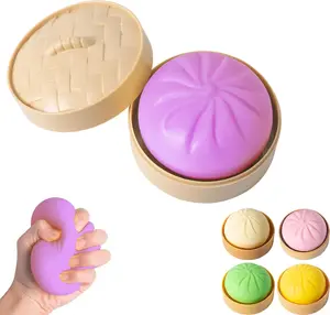 Mystery Dumpling Squishy Toy  Soft Fidget Sensory Stress Relief Squeeze Toy Easter Basket Stuffer Stocking Stuffer Gift