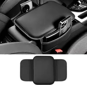 New universal all-season car armrest box mat — upgraded protective pad with storage pocket, non-slip and wear-resistant