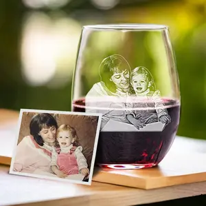Wine Glass Mother's Day Gift, Engraved Photo Whiskey Glass