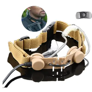 Tactical Throat Microphone Headset Portable Neckband Earphone Airsoft CS Sports Radio Mic Hunting Airsoft Air Tube Headset