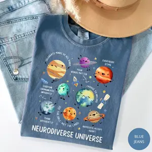 Comfort Colors Space Neurodiversity Shirt, Neurodiverse Shirt, Sped Teacher Shirt, Autism Awareness Shirt, Special Education Shirt, Gift for Teacher-  Cotton Fabric