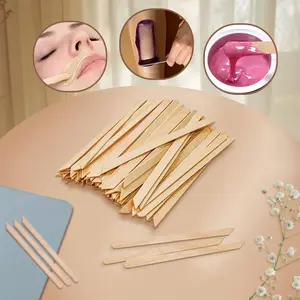 Wooden Wax Applicator Stick for Body, Eyebrows, Lips & Nose Hair Removal, Professional Spa Use, Dual-Ended (sharp & Slanted Tips), Waxing Supplies, Made in China