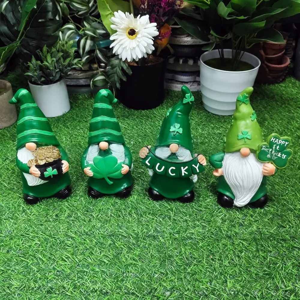 Irish Resin Fairy Figurine, St Patrick's Day Elf Statue, Garden Gnome Ornament, Garden Accessories, Indoor Outdoor Home Decor, Desktop Decoration, Gift