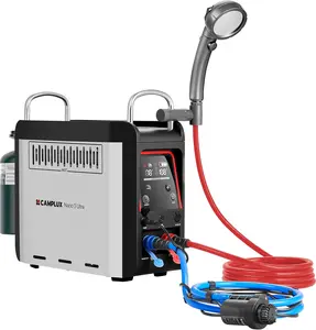 Portable Propane Camping Shower Water Heater with Rechargeable Battery Pump – Instant Hot Water Outdoor Shower for Camping & RV | CAMPLUX Nano 3 Ultra
