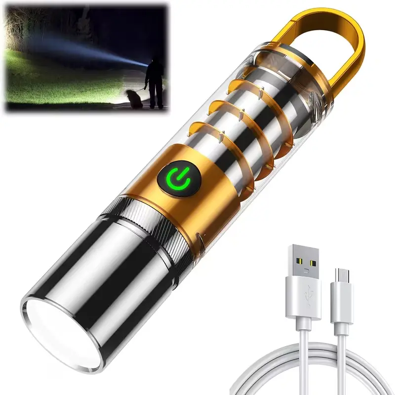 Ultra-Bright LED Camping Light for Vehicles – USB‑C Rechargeable Portable Flashlight, compatible with trucks, features Type‑C power, adjustable beam and high lumen output, suitable for car repairs, backpacking trips, and emergencies