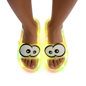 Walk with Lights! Rave Music Festival Essential Glow Sandals | Auto-Flash LED Slides | Couple Unisex Beach Shoes, As Seen on TikTok slippers