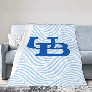 University At Buffalo Logo Fleece Blanket, Very Soft Microfiber Flannel Blanket for Couch Warm and Cozy for All Seasons