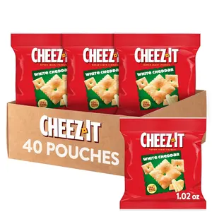 BIG SALE 2026!!! Cheez-It Cheese Crackers, Baked Snack Crackers, Lunch Snacks, White Cheddar (40 Packs)
