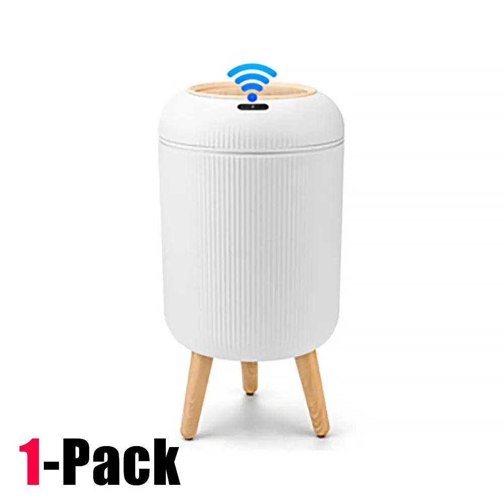 1-Pack 12L Bathroom Waste , 1-Pack 12L Induction Sensor  Cans, Waterproof Slim Modern Nordic  Garbage  for Kitchen, Bedroom, Office automatic trash bin