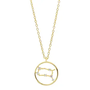 Zodiac Necklace Gemini 18ct Gold Plated
