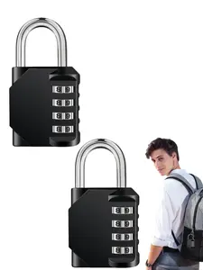 LMMAKE Heavy-Duty 4-Digit Resettable Keyless Padlock with Waterproof Protection Secure Gym Lockers Tool Boxes Storage Cabinets & Garden Gates Anti-Theft Design for Indoor/Outdoor Use