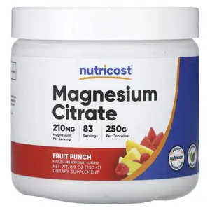 Nutricost Magnesium Citrate, Fruit Punch, 8.9 oz (250 g)