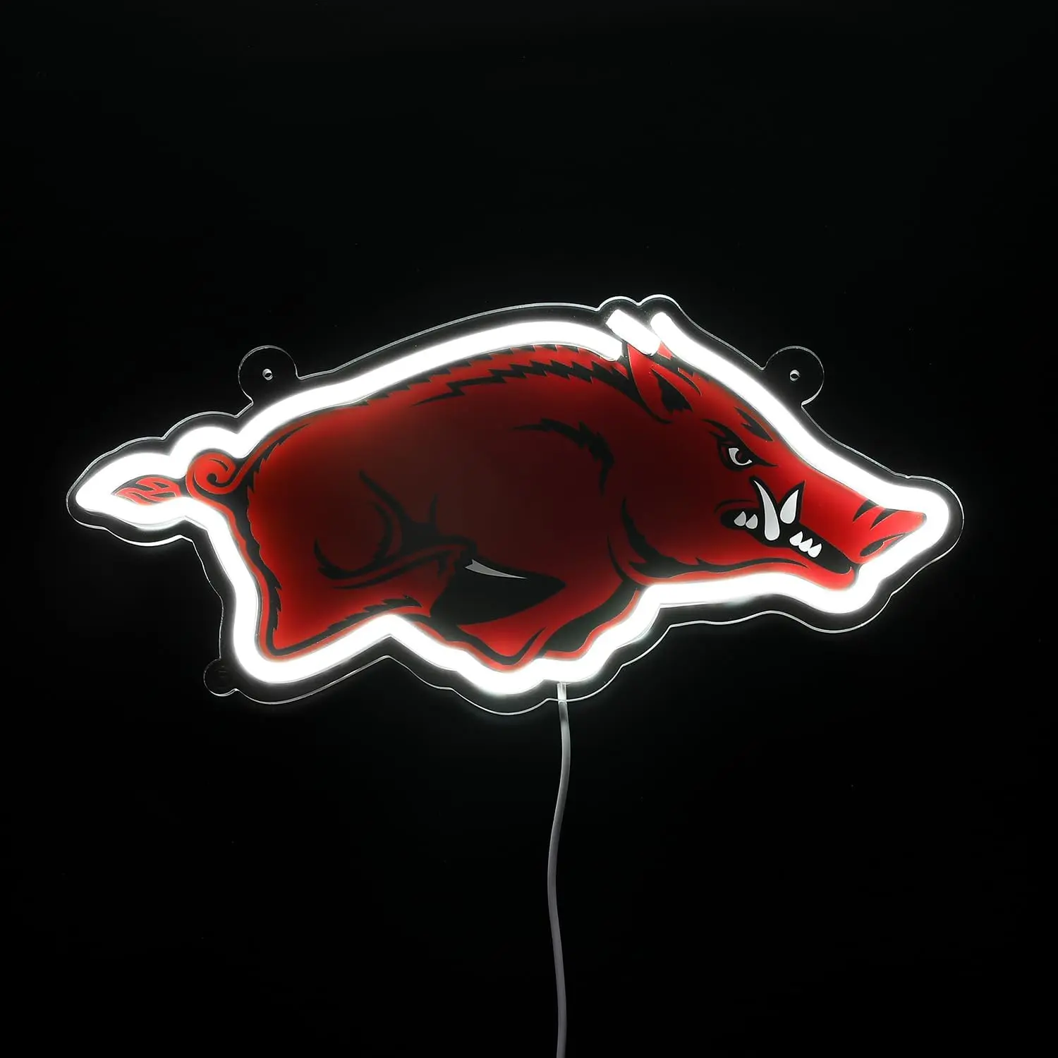 University Football Neon Sign The Hogs Neon Sign Light for Wall Decor College Football Neon Light for Man Cave Birthday Gifts for Men With Dimmable Rugby Team Sign for Bar Dorm Party Game Room Decoration, Razorback Sport Fans Gift