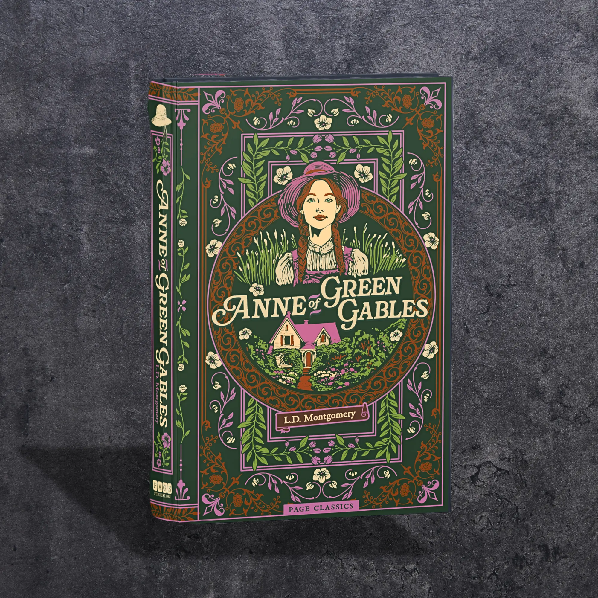 Anne of Green Gables Deluxe Hardcover Book by Lucy Maud Montgomery - Debossed Cover, Elegant Hardcover, Foil Shimmer, Aesthetic Appeal, Literary Significance, Classic Anne World, Literature, Shelf Display Ready, Ideal Book Lover Gift, Decorative Piece