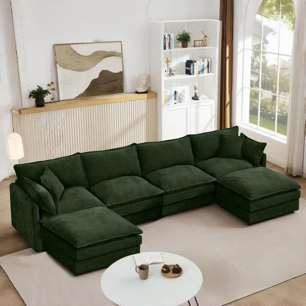 Green + Chenille + 4 Seat