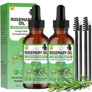 2 Pack Rosemary Oil for Hair Growth,Rosemary Hair Growth Oil,Hair Strengthening Serum for Dry Damaged Hair,Hair Loss Treatment & Thickens Hair,Scalp Care Promotes Hair Thickness for Men Women