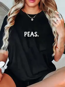 100% Cotton Unisex Peas Shirt For Men Women Funny Shirt That Says Peas T-Shirt