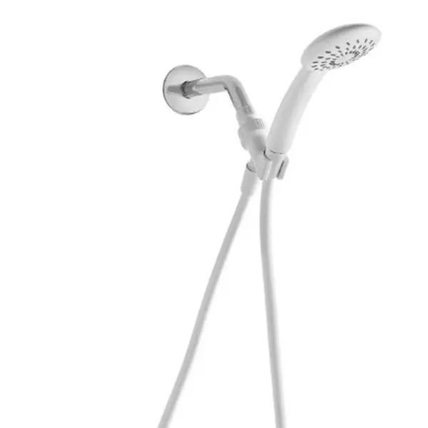 KOHLER White Handheld Showerhead with Hose and Shower Mount