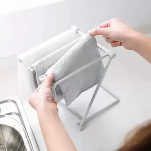 Foldable Cloth Storage Rack Kitchen Countertop Dish Towel Holder Organizer Cup Drying Rack Dish Drying Organiser, Space-Saving Design for Home Use