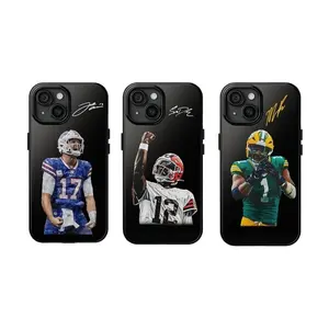 Custom Football Players Phone Case, Football Fans 2025 Phone Cover, Football Phone Case Suitable for iPhone 17/16/15/14/13/12/11 Pro Max/Plus and  Samsung Galaxy S23FE/22/23/24/25