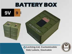 Battery Box - 9 Volt Batteries - Qty 9 - Stackable