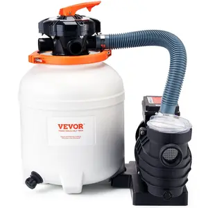 VEVOR Sand Filter Pump for Above Ground Pools 12-inch 3000 GPH 1/2 HP Swimming Pool Pumps System & Filters Combo Set with 6-Way Multi-Port Valve & Strainer Basket for Domestic and Commercial Pools