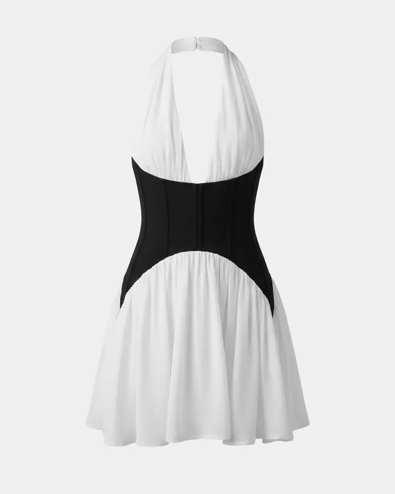 halter mini dress glassons - TikTok Shop