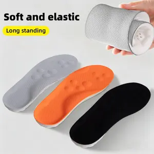 PU Soft High Elastic Breathable Shoe Insoles, Shockproof Sports Insoles, Unisex Anti-Slip Comfort Insoles, Cushioning Inner Pads, Shock Absorbing Insole