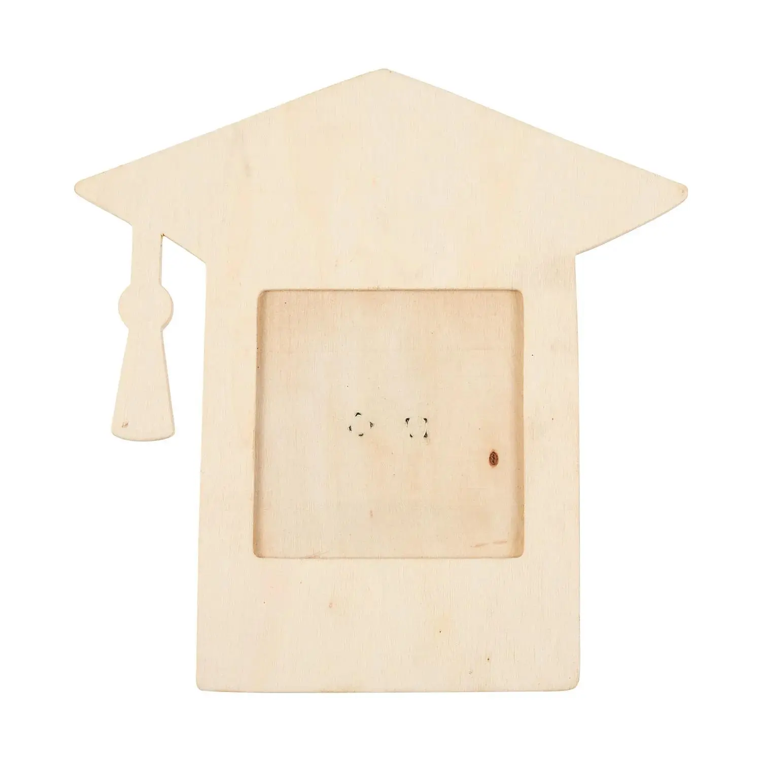 7" DIY Unfinished Wood Mortarboard Photo Frames - 12-Pack Customizable Decorative DIY Painting Kit for Crafts, Graduation, Teachers