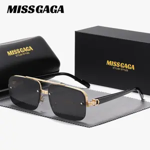MISSGAGA unisex exquisite elegant fashionable and trendy full frame sunglasses for outdoor leisure, pilot frame sunglasses, UV400