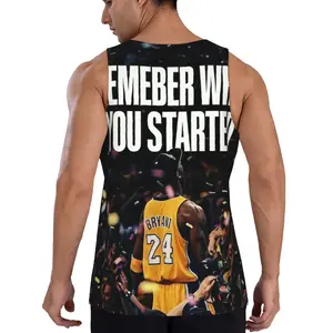 Kobe Bryant #24 Vest | "Remember Why You Came" Lakers logo sleeveless top, comfortable stretch, perfect for summer casual wear.