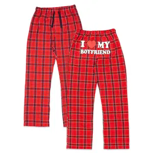 Flannel Plaid Pajama Pants – "I Love My Boyfriend" Valentine’s Day Gift couples matching pjs Flannel Plaid Pajama Pants – "I Love My Boyfriend" Valentine’s Day Gift couples matching pjs