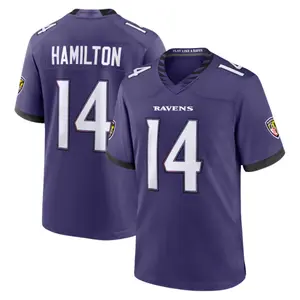 Unisex Football Baltimore Ravens Team Kyle Hamilton 14 Game Jersey - Purple