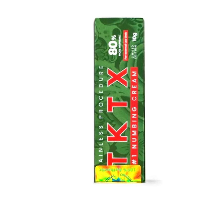 Tattoo Numbing Cream - T-K-T-X - Green 80% International - Pain Free Tattoos - Effective Numbing Formula for No-Distraction Tattoos