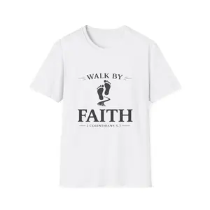 Men's Unisex Casual Fit Cotton T-Shirt - Christian Faith Scripture Spiritual Graphics, Lightweight, Soft, Breathable, Printed
