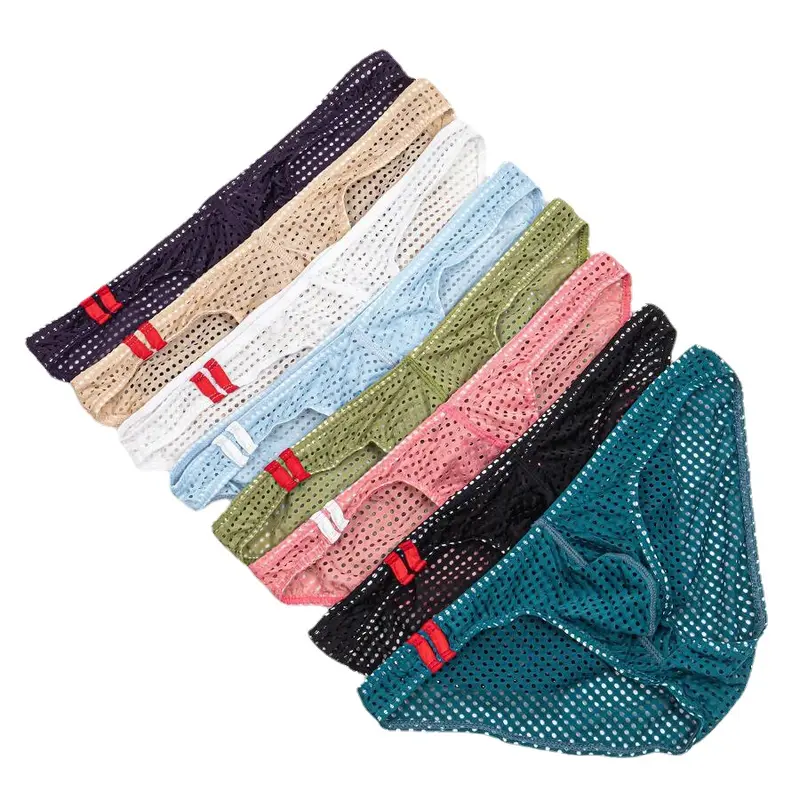 Men's Spandex Fabric Boyshort Briefs - Soft, Stretchy, Basic, Breathable Mesh, Quick Dry, Lightweight, Snug Supportive Fit, Cool All-Day Comfort, Ideal for Gym Workouts & Daily Casual Wear, Size M