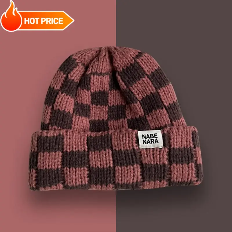 Cozy Beanie for Men & Women - Warm Cuffed Plaid Toboggan Hat for Snow & Ski Activities - Stylish Skull Cap for Cold Weather Adventures