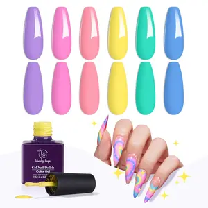 AwwPicks LIBERTY BUGS Gel Nail Polish 6 Colors Pastel Macaron Gel Nail Polish 7.5ml Each - Shine Finish Long-lasting Soak off Nail Art Kit Home Led Nail Lamp Cured