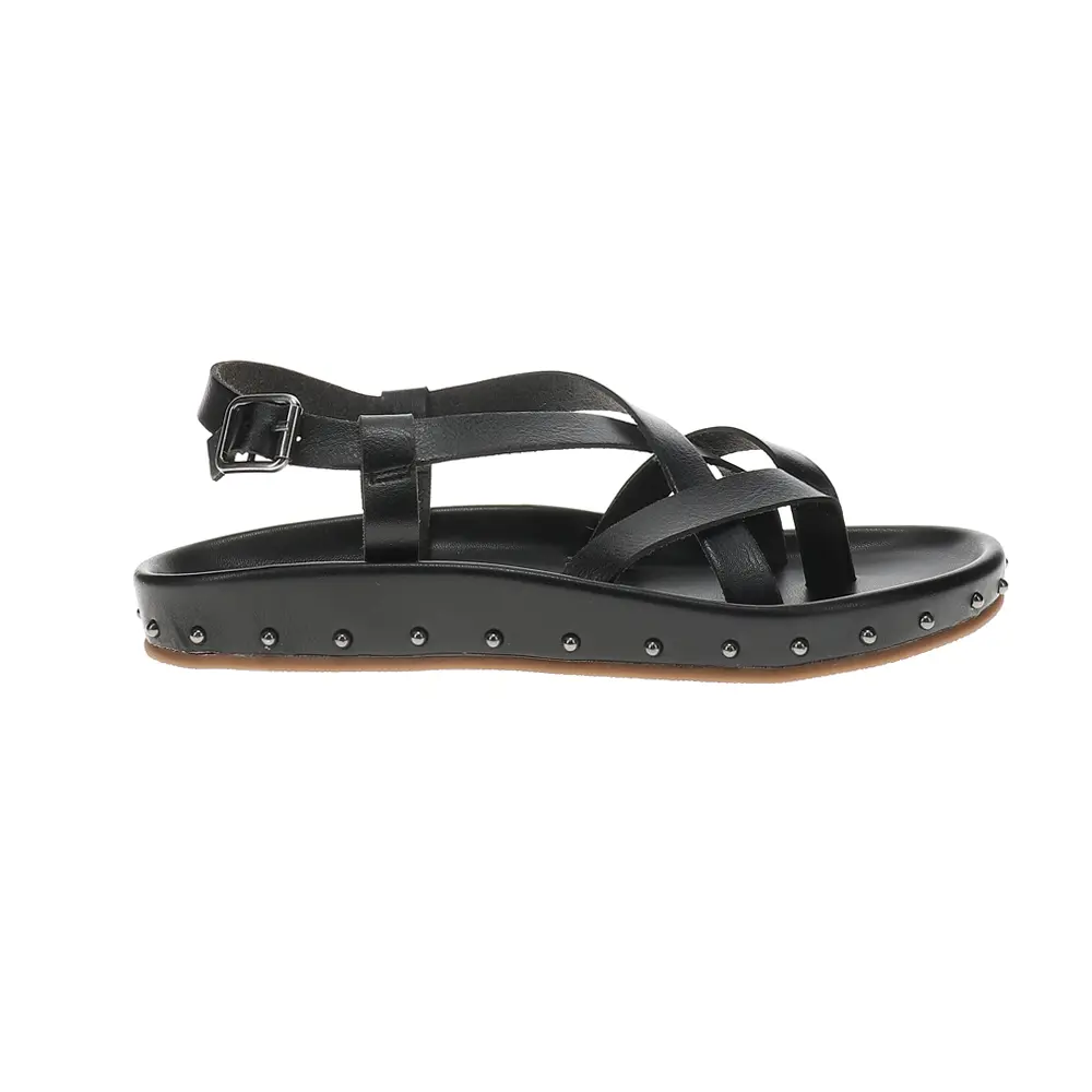 MIA Womens Zurie Studded Slingback Strappy Sling Back Casual Sandals Casual Low Heel 1-2" - Black