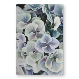 Begin Home Decor C1MP1218JP6DVK 12 x 18 in. Colorful Hydrangea Flowers - Rustic Metal Print Wall Art for Bedroom