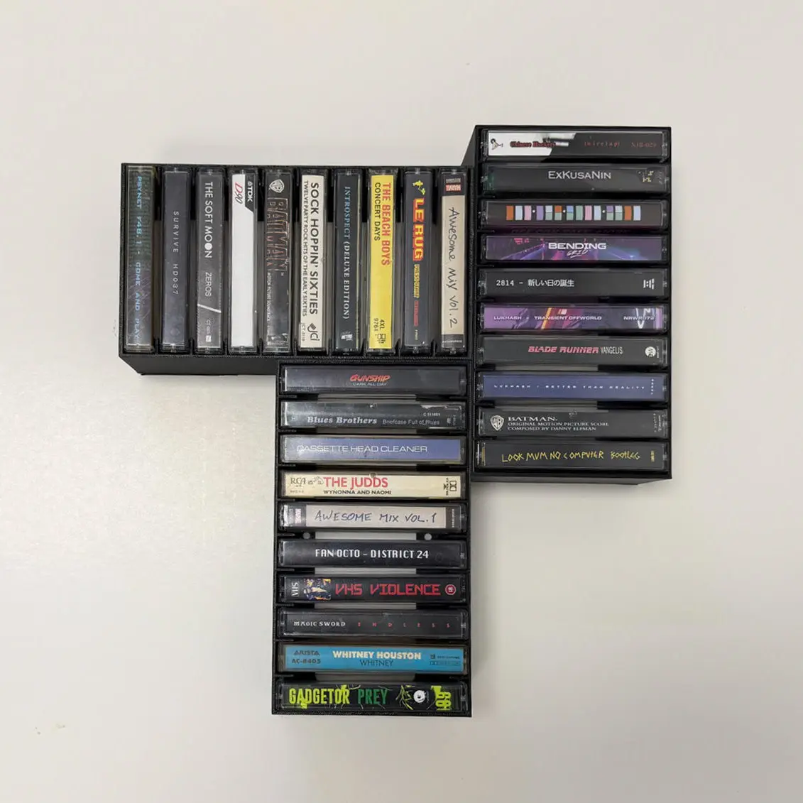 Cassette Tape Wall Organizer – Modular Storage Rack & Display
