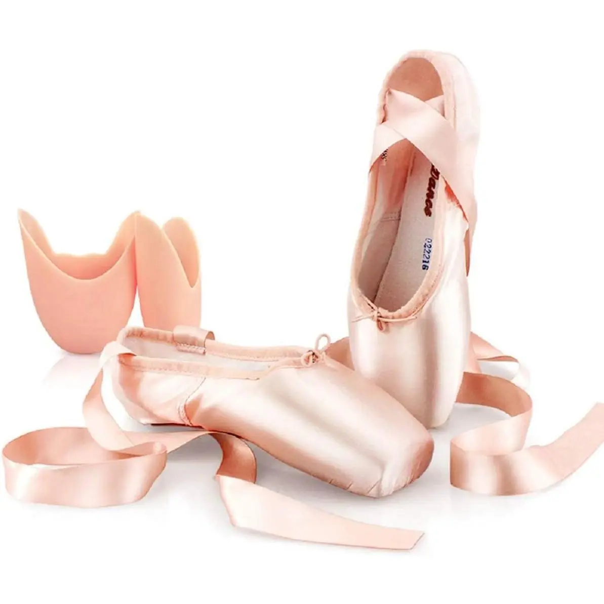 Satin Pointe Shoes for Girls and Women Professional Ballet Shoes with Ribbon for School or Home Use