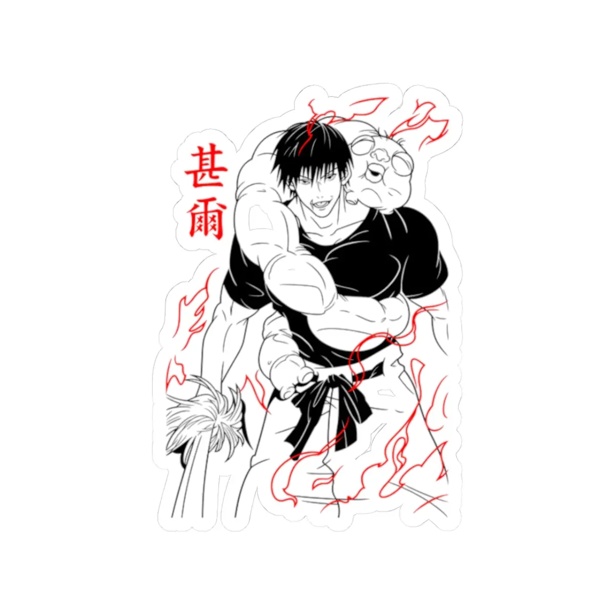 Toji jujutsu kaisen Kiss-Cut Stickers, Manga Anime Fan Art, Laptop Decal, Phone Case Decoration, Water Bottle Sticker, Journal Scrapbooking, Cloth Transparent