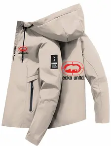 New Trendy Ecko Jacket, All-Weather Outdoor Hiking Vest, Lightweight Durable Fabric, Casual Random Print, Suitable for Travel and Trekking