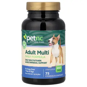 petnc NATURAL CARE Adult Multi Daily Formula, For Dogs, Liver, 75 Chewables