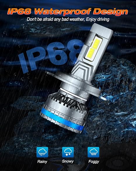 Fahren New 2026 Upgrade H13/9008 LED Headlight Bulbs, 120W High Power, 150000LM Ultra Bright, 6500K Cool White, Plug and Play Installation, Set of 2
